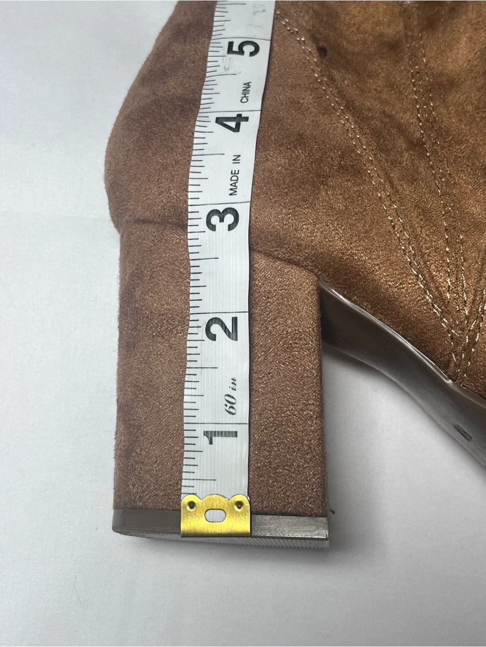 Marc Fisher Over-the-Knee Block Heel Boots - Brown Suede